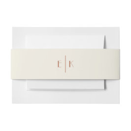 Einfache Monogramm Einladungsbanderole