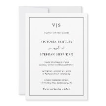 Einfache Monogramm-Elegant in einer Hochzeit