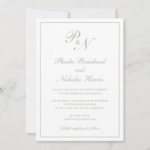 Einfache Monogramm-Elegantsage in einer Hochzeit