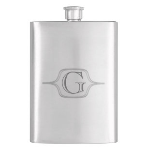 Einfache Monogramm Flachmann