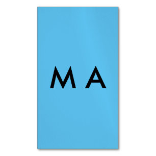 Einfache Monogramm fügen Sie den Namen Mann minim Magnetische Visitenkarte