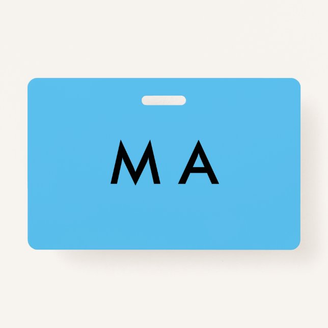 Einfache Monogramm fügen Sie den Namen Mann minima Ausweis (Vorderseite)