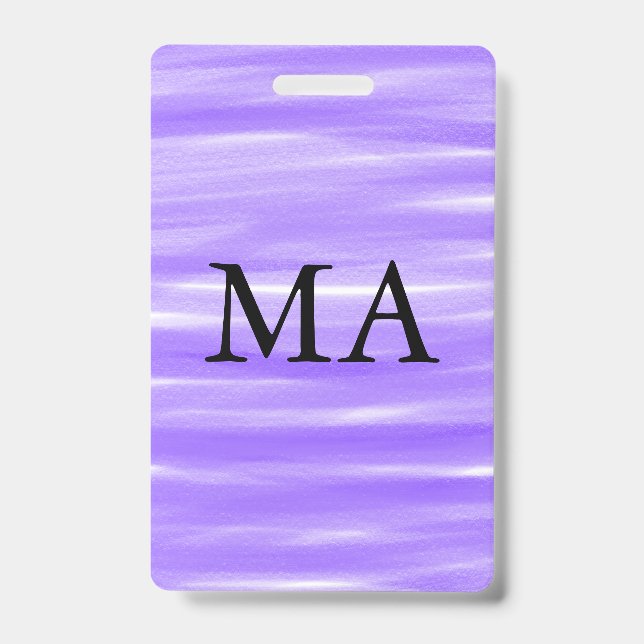 Einfache Monogramm fügen Sie den Namen Mann minima Ausweis (Vorderseite)