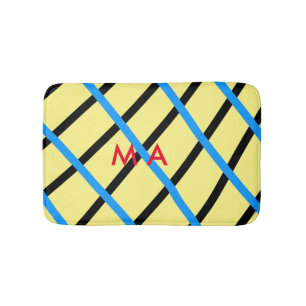 Einfache Monogramm fügen Sie den Namen Mann minima Badematte