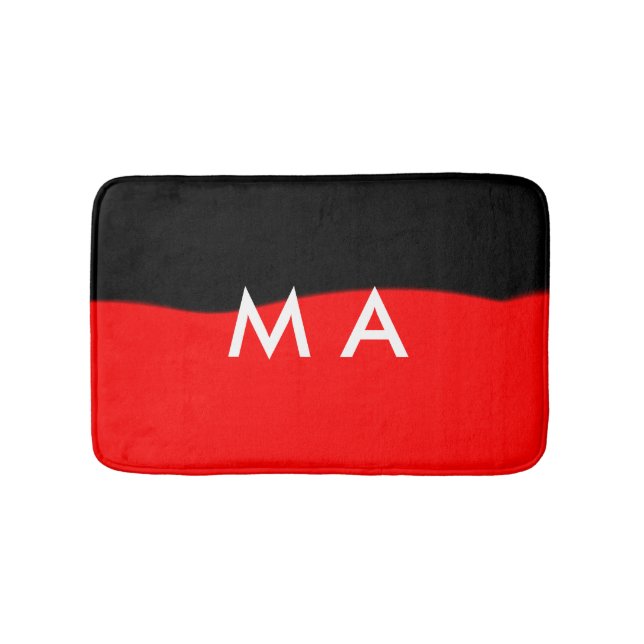 Einfache Monogramm fügen Sie den Namen Mann minima Badematte (Vorderseite)