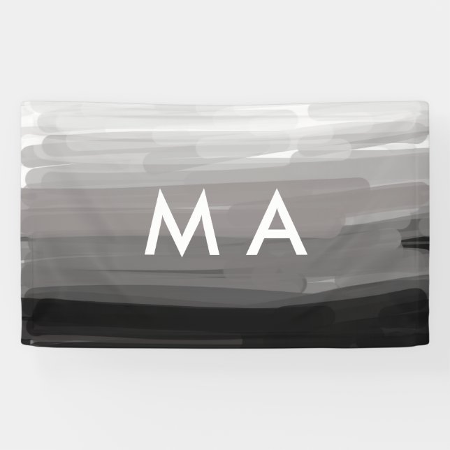 Einfache Monogramm fügen Sie den Namen Mann minima Banner (Horizontal)
