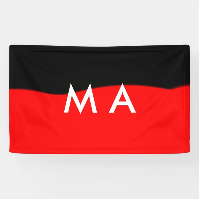 Einfache Monogramm fügen Sie den Namen Mann minima Banner (Horizontal)