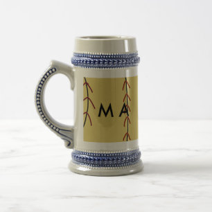 Einfache Monogramm fügen Sie den Namen Mann minima Bierglas