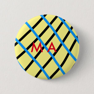 Einfache Monogramm fügen Sie den Namen Mann minima Button