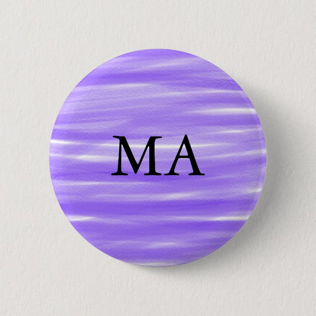 Einfache Monogramm fügen Sie den Namen Mann minima Button (Vorderseite)