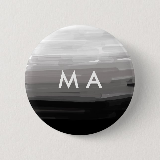 Einfache Monogramm fügen Sie den Namen Mann minima Button (Vorderseite)