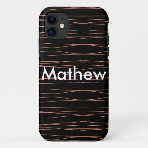 Einfache Monogramm fügen Sie den Namen Mann minima Case-Mate iPhone Hülle