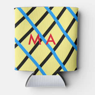 Einfache Monogramm fügen Sie den Namen Mann minima Dosenkühler