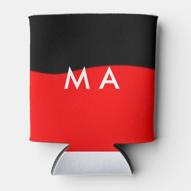 Einfache Monogramm fügen Sie den Namen Mann minima Dosenkühler (Vorderseite)