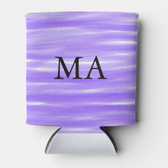 Einfache Monogramm fügen Sie den Namen Mann minima Dosenkühler (Vorderseite)