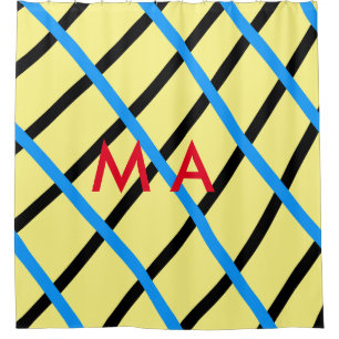 Einfache Monogramm fügen Sie den Namen Mann minima Duschvorhang