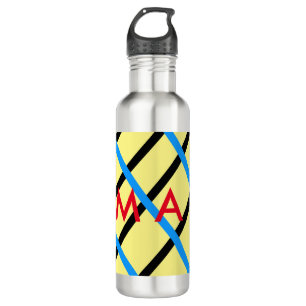 Einfache Monogramm fügen Sie den Namen Mann minima Edelstahlflasche
