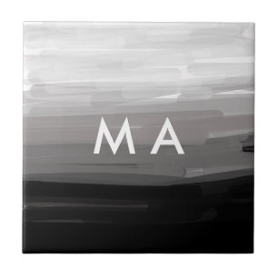 Einfache Monogramm fügen Sie den Namen Mann minima Fliese