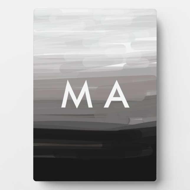 Einfache Monogramm fügen Sie den Namen Mann minima Fotoplatte (Vorderseite)