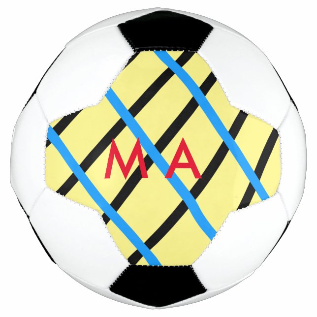 Einfache Monogramm fügen Sie den Namen Mann minima Fußball (Vorderseite)