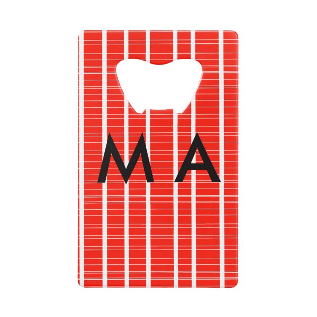 Einfache Monogramm fügen Sie den Namen Mann minima Geldbeutel Flaschenöffner (Vorderseite)