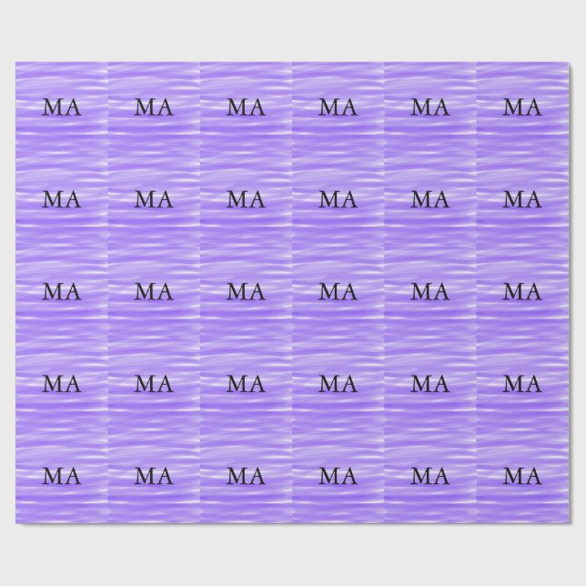 Einfache Monogramm fügen Sie den Namen Mann minima Geschenkpapier (Flach)