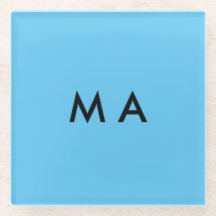 Einfache Monogramm fügen Sie den Namen Mann minima Glasuntersetzer