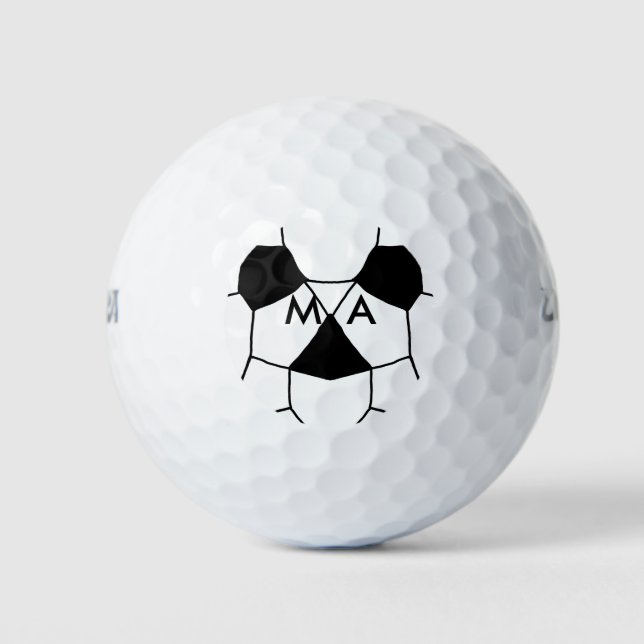 Einfache Monogramm fügen Sie den Namen Mann minima Golfball (Vorderseite)
