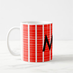 Einfache Monogramm fügen Sie den Namen Mann minima Kaffeetasse