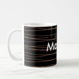 Einfache Monogramm fügen Sie den Namen Mann minima Kaffeetasse