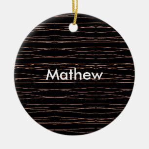 Einfache Monogramm fügen Sie den Namen Mann minima Keramik Ornament