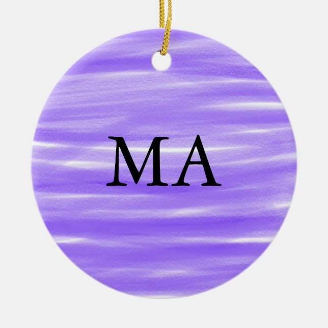 Einfache Monogramm fügen Sie den Namen Mann minima Keramik Ornament (Vorne)