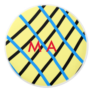 Einfache Monogramm fügen Sie den Namen Mann minima Keramikknauf