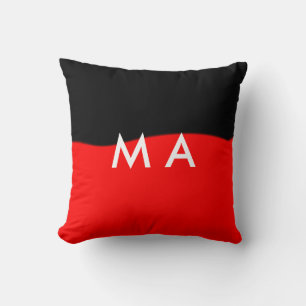 Einfache Monogramm fügen Sie den Namen Mann minima Kissen
