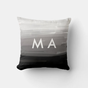 Einfache Monogramm fügen Sie den Namen Mann minima Kissen