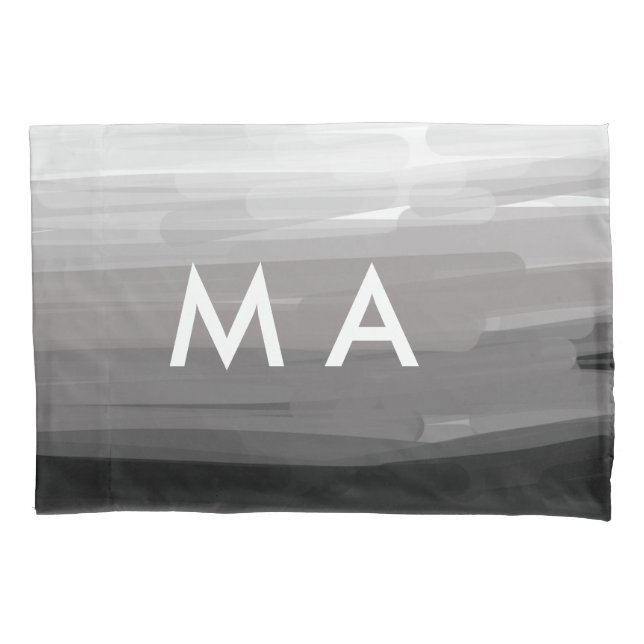 Einfache Monogramm fügen Sie den Namen Mann minima Kissenbezug (Vorderseite)