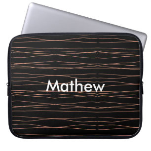 Einfache Monogramm fügen Sie den Namen Mann minima Laptopschutzhülle