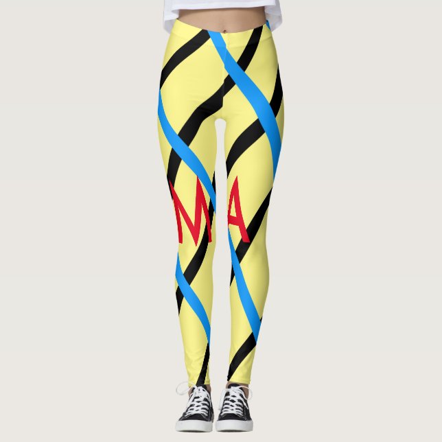 Einfache Monogramm fügen Sie den Namen Mann minima Leggings (Vorderseite)