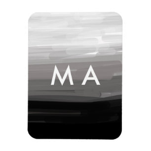 Einfache Monogramm fügen Sie den Namen Mann minima Magnet
