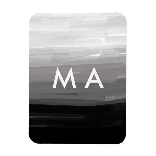 Einfache Monogramm fügen Sie den Namen Mann minima Magnet (Vertikal)