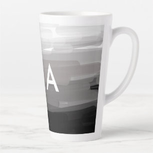 Einfache Monogramm fügen Sie den Namen Mann minima Milchtasse