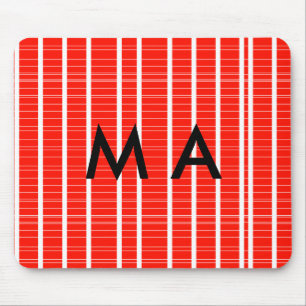 Einfache Monogramm fügen Sie den Namen Mann minima Mousepad