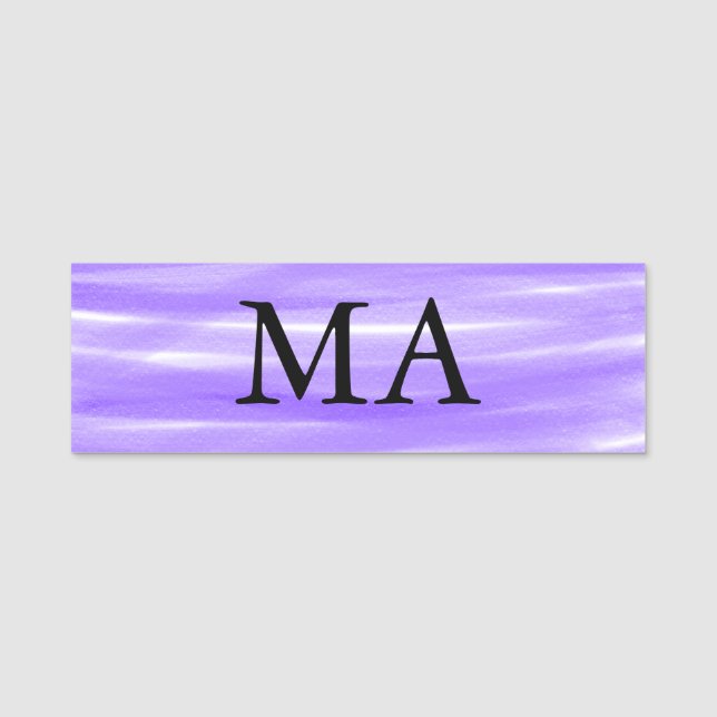 Einfache Monogramm fügen Sie den Namen Mann minima Namensschild (Vorderseite)
