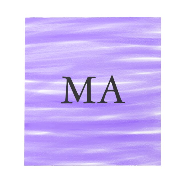 Einfache Monogramm fügen Sie den Namen Mann minima Notizblock (Vorderseite)