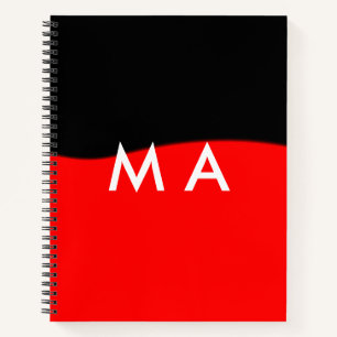 Einfache Monogramm fügen Sie den Namen Mann minima Notizbuch