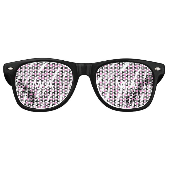 Einfache Monogramm fügen Sie den Namen Mann minima Partybrille (Vorderseite)