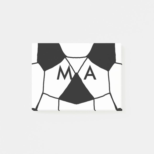 Einfache Monogramm fügen Sie den Namen Mann minima Post-it Klebezettel (Vorderseite)