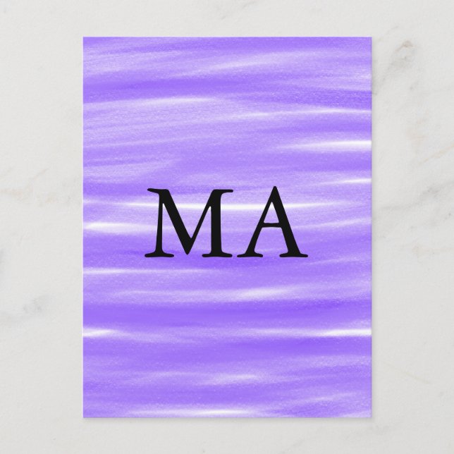 Einfache Monogramm fügen Sie den Namen Mann minima Postkarte (Vorderseite)