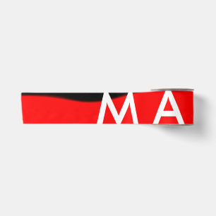 Einfache Monogramm fügen Sie den Namen Mann minima Satinband