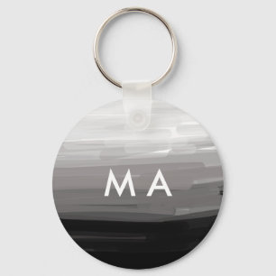 Einfache Monogramm fügen Sie den Namen Mann minima Schlüsselanhänger